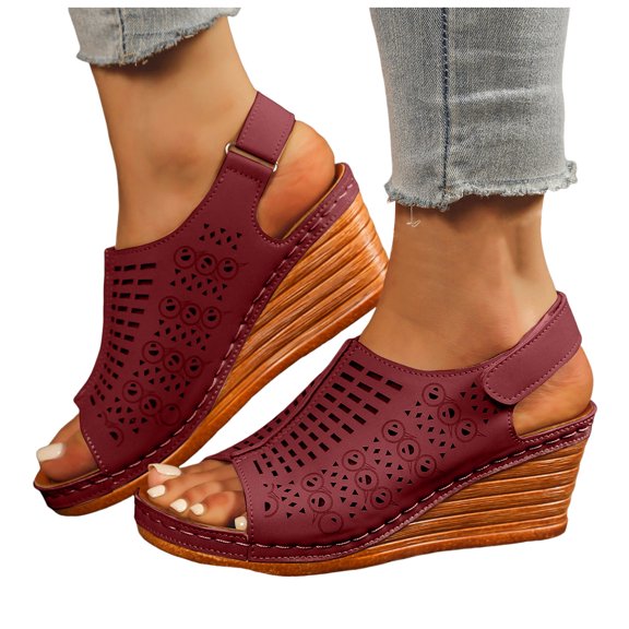Women's Wedge Gladiator Sandals Roman Vintage Peep Toe Platform Slingback Dress Sandals for Summer Beach