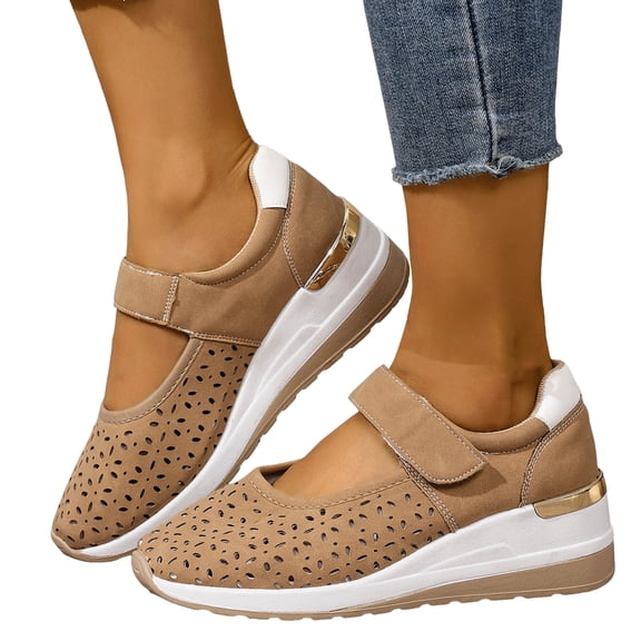 Women's Wedge Orthopedic Walking Shoes Breathable Casual Platform Fashion Sneakers Closed Toe Work Sandals