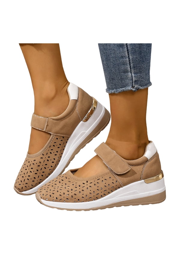 Women's Wedge Orthopedic Walking Shoes Breathable Casual Platform Fashion Sneakers Closed Toe Work Sandals
