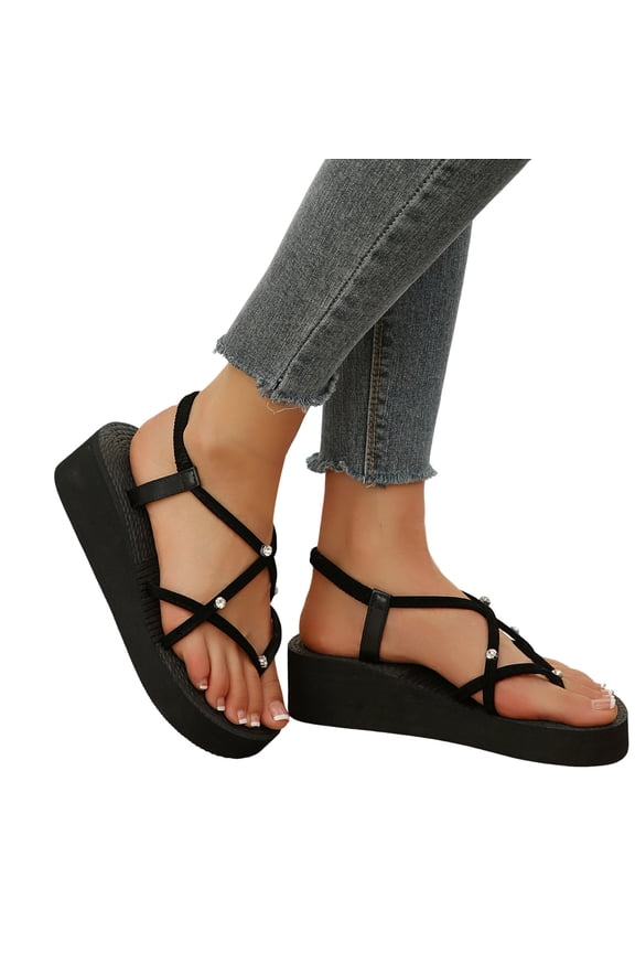 Women's Wedge Sandals with Buckles Ankle Strap Flower Cutout Summer Dressy Slides Ladies High Top Walking Wedges Shoes White Size 7.5