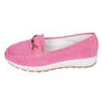 thumbnail image 1 of Women's Wedge Suede Loafers Low Cut Casual Wide Width Tennis Shoes Metal Chain Comfortable Non Slip Walking Sneakers Pink Size 9.5, 1 of 5