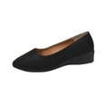 thumbnail image 1 of Women's Wedges Shoes Comfortable Casual Solid Color Slip-Ons for Outdoor Leisure Party Work Wedding Fashion Stylish 3.5cm Heel Black,35, 1 of 9