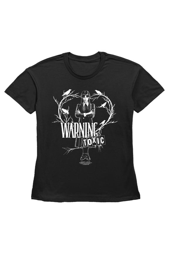 Women's Wednesday Warning Toxic  Graphic T-Shirt