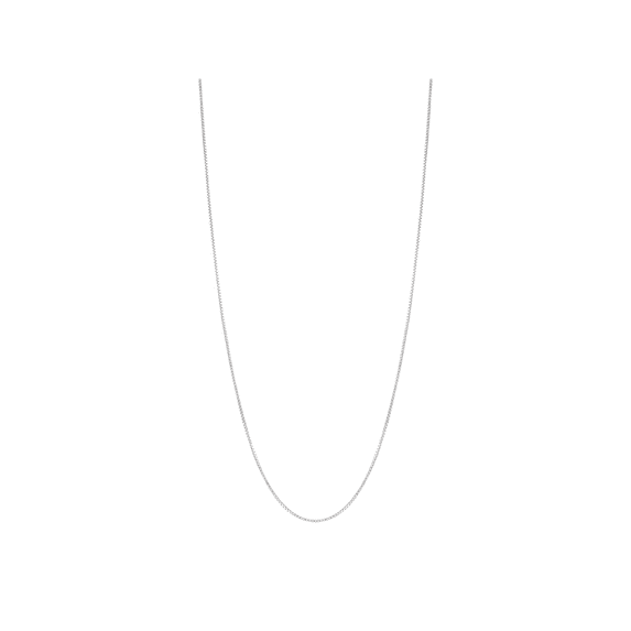 Women's Welry 0.75mm Box Chain Necklace in 14kt White Gold, 18"