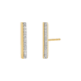 thumbnail image 1 of Women's Welry 1/10 cttw Diamond Split Bar Stud Earrings in 10kt Yellow Gold, 1 of 5