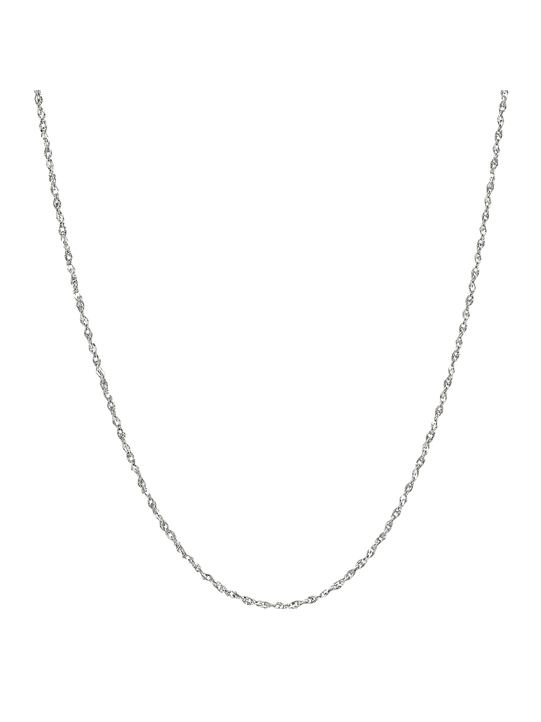 Women's Welry 1.15 mm Perfectina Chain Necklace in 14kt White Gold, 16"