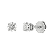 Women's Welry 1/2 cttw Diamond Solitaire Stud Earrings in 14kt White Gold