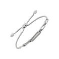 thumbnail image 1 of Women's Welry 1/4 cttw Diamond Chain Bolo Bracelet in Sterling Silver, 9.5", 1 of 2