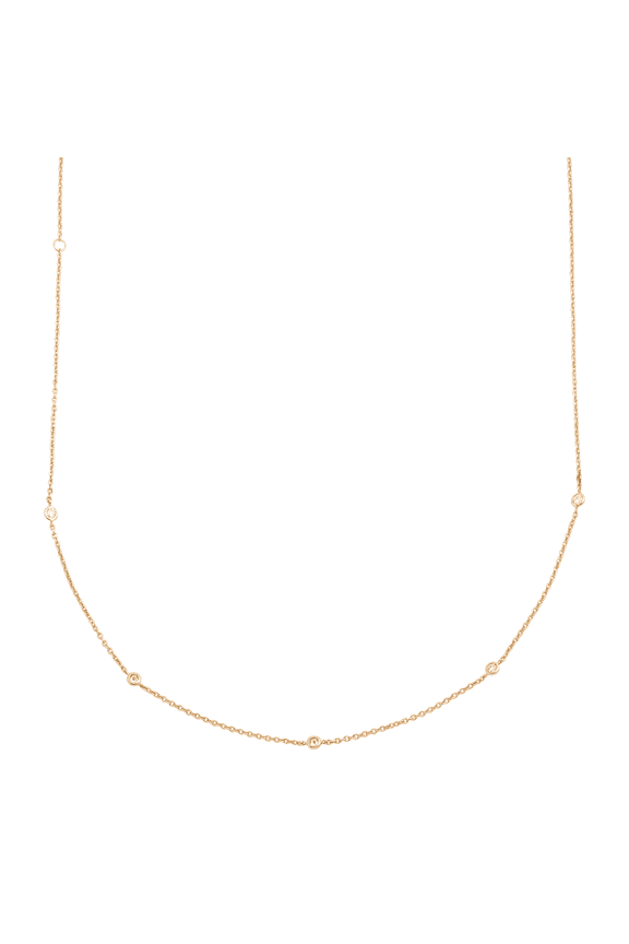 Women's Welry 1/4 cttw Diamond Five Station Necklace in 14kt Yellow Gold, 18"