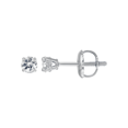 thumbnail image 1 of Women's Welry 1/4 cttw Diamond Solitaire Stud Earrings in 14kt White Gold, 1 of 2