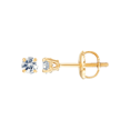 thumbnail image 1 of Women's Welry 1/4 cttw Diamond Solitaire Stud Earrings in 14kt Yellow Gold, 1 of 4