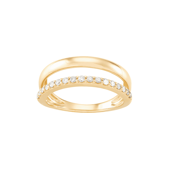 Women's Welry 1/4 cttw Diamond Split Ring in 10kt Yellow Gold, Size 8