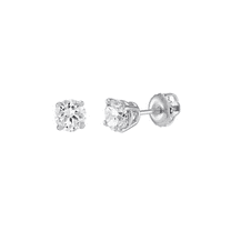 Women's Welry 1 cttw Diamond Solitaire Stud Earrings in 14kt White Gold