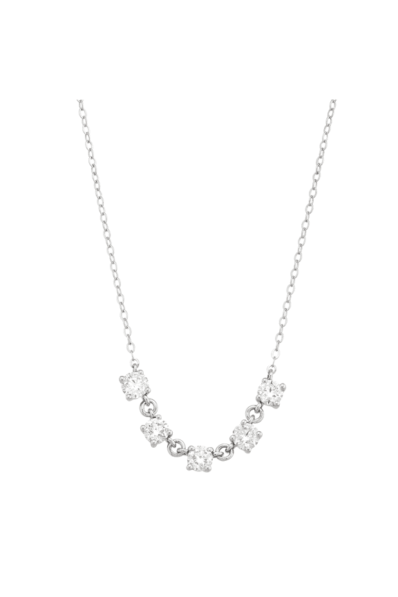 Women's Welry 1 cttw Lab-Created Diamond Pendant Necklace in 14kt White Gold, 16" + 2"