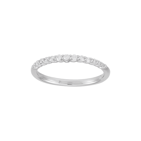 Women's Welry 10kt White Gold 1/8 cttw Diamond Band Ring, Size 8