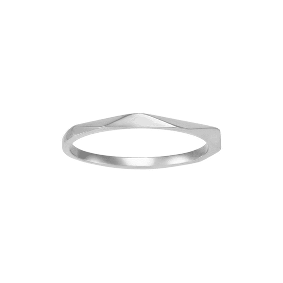 Women's Welry 14kt White Gold Wavy Band Ring, Size 8