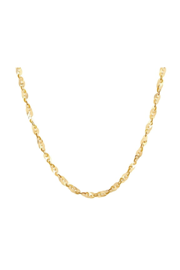 Women's Welry 3mm Cleo Link Chain Necklace in 10kt Yellow Gold, 18"