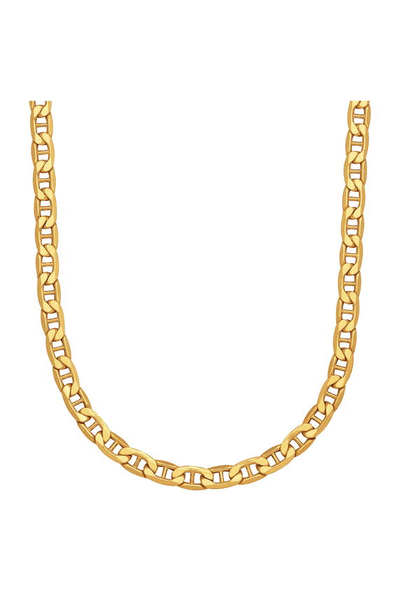 Women's Welry 5.5mm Beveled Mariner Chain Necklace in 10kt Yellow Gold, 20"