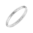 thumbnail image 1 of Women's Welry Baguette-Cut Bangle Bracelet in Sterling Silver, 7.5", 1 of 3