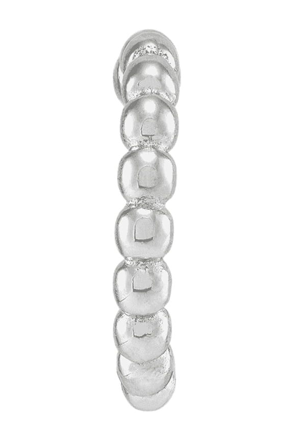 Women's Welry Beaded Cuff Earring in Sterling Silver