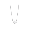 thumbnail image 1 of Women's Welry Created Oval White Sapphire Pendant Necklace in 10kt White Gold, 17", 1 of 4