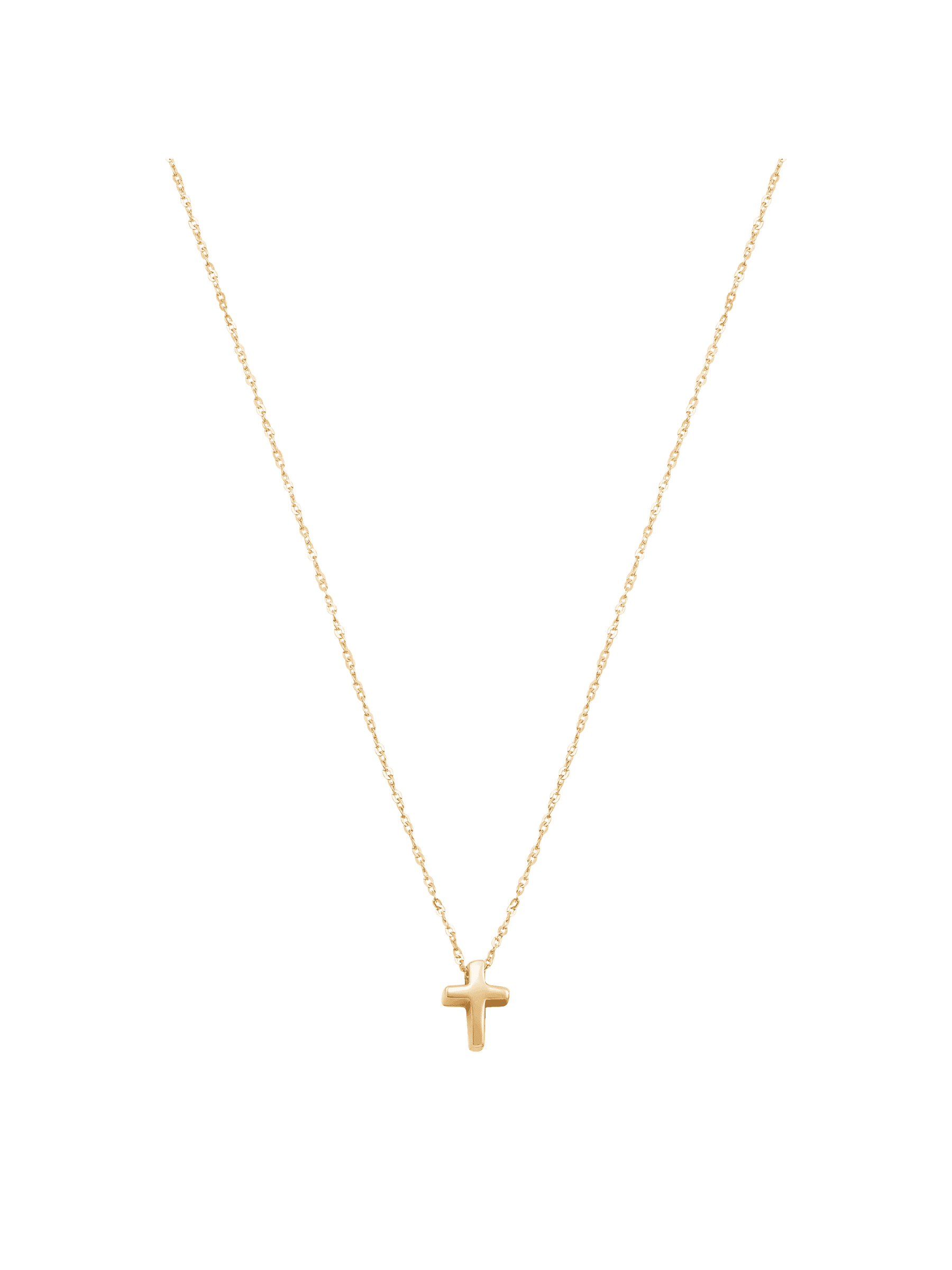 Canaria 10kt Yellow Gold Budded Cross Pendant Necklace, Women's