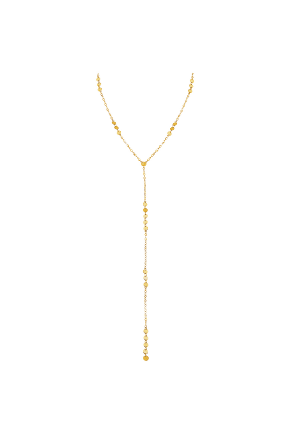 Women's Welry Disc Station Lariat Necklace in 14kt Yellow Gold, 20"