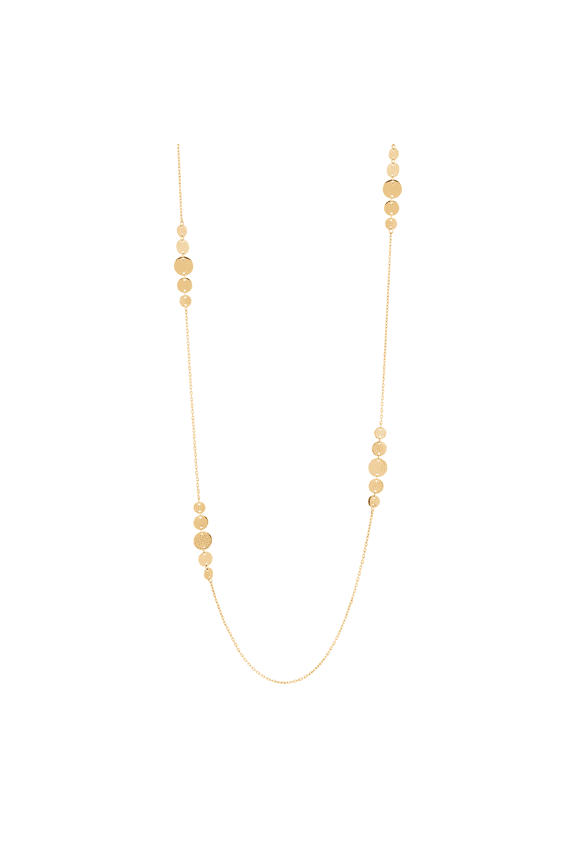 Women's Welry Gradual Disc Station Necklace in 14kt Yellow Gold, 30"