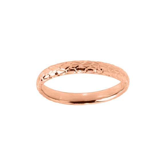 Women's Welry Honeycomb Band Ring in 14kt Rose Gold