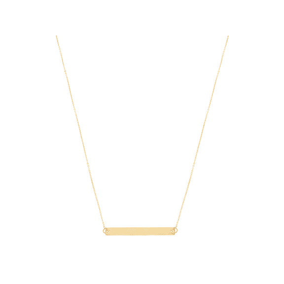 Women's Welry Horizontal Element Bar Pendant Necklace in 14kt Yellow Gold, 17"
