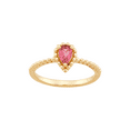 thumbnail image 1 of Women's Welry Pear-Cut Pink Tourmaline Beaded Ring in 10kt Yellow Gold, Size 8, 1 of 4