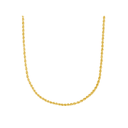 Women's Welry Radiant Rope™ 1.8 mm Hollow Glitter Rope Chain Necklace in 14kt Yellow Gold, 18"
