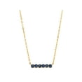 thumbnail image 1 of Women's Welry Sapphire Six Stone Bar Pendant Necklace in 10kt Gold, 17", 1 of 5