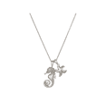 thumbnail image 1 of Women's Welry Seahorse & Starfish Pendant Necklace with Diamond in Sterling Silver & 14kt Rose Gold Plating, 18", 1 of 3