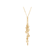 Women's Welry Star Lariat Tassel Pendant Necklace in 14kt Yellow Gold, 17"