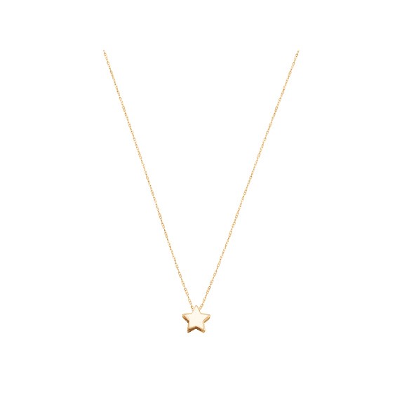 Women's Welry Star Pendant Necklace in 14kt Yellow Gold, 18"