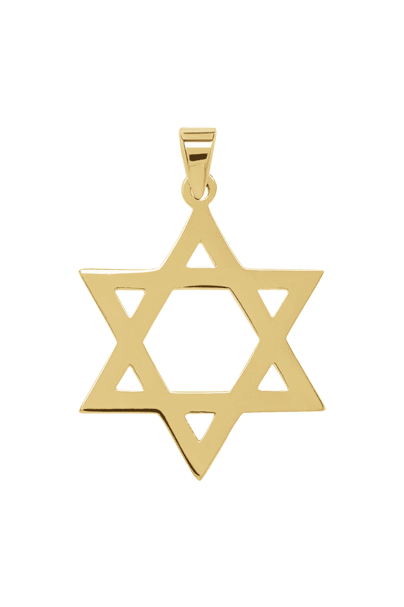 Women's Welry Star of David Pendant Charm in 10kt Yellow Gold