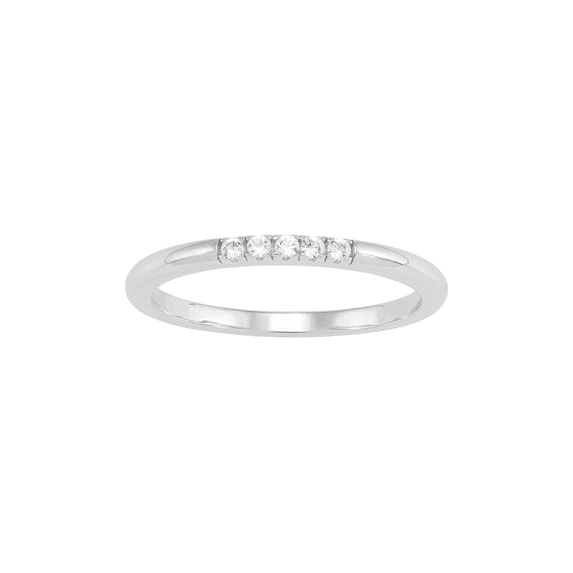 Women's Welry Sterling Silver Created White Sapphire Stacking Ring, Size 7