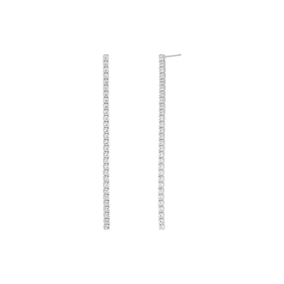 Women's Welry Sterling Silver Lab-Created White Sapphire Drop Earrings