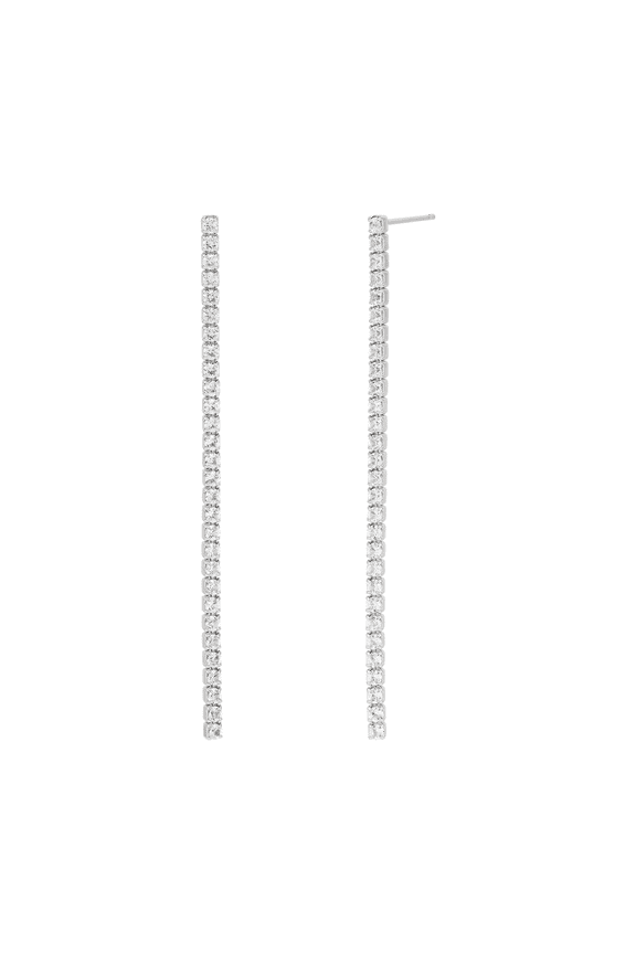 Women's Welry Sterling Silver Lab-Created White Sapphire Drop Earrings