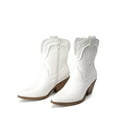 thumbnail image 1 of Women's Western Ankle Booties - Pointed Toe Cowgirl Boots with Low Heel Comfortable Pull-On Design for Casual Wear, 1 of 5