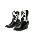 thumbnail image 1 of Women's Western Ankle Booties - Pointed Toe Cowgirl Boots with Low Heel Comfortable Pull-On Design for Casual Wear, 1 of 5