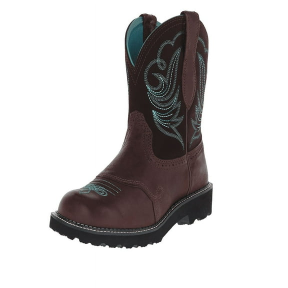 Women's Western Cowgirl Boots RetroEmbroidered Chunky Heel Non-Slip Wide Calf Round Toe Country Boots