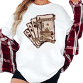 thumbnail image 1 of Women's Western Desert Cactus AIN'T GOIN DOWN TIL THE SUN COMES UP Graphic T Shirt Short Sleeve Round Neck Top White S-5XL, 1 of 5