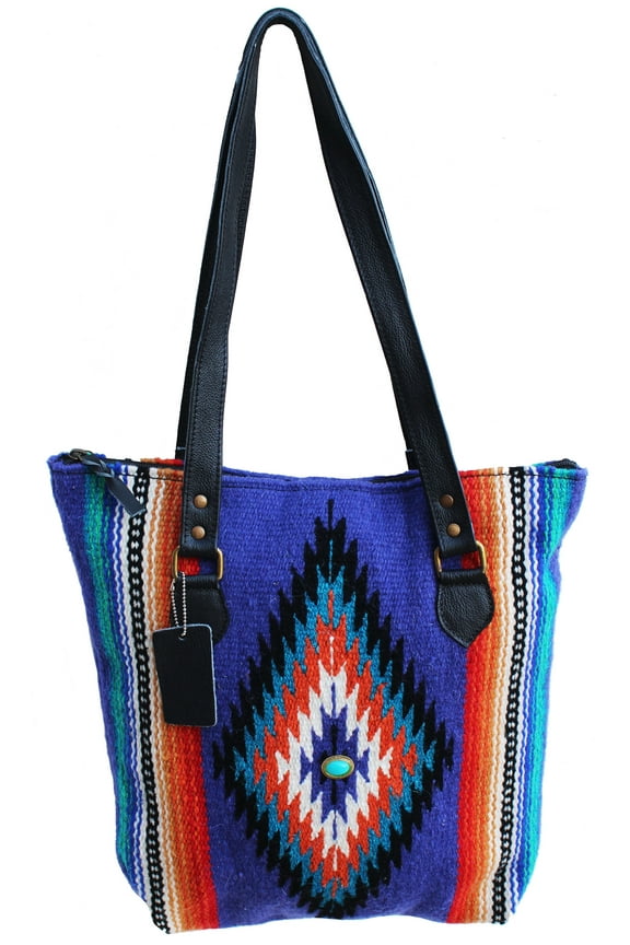 Women's Western Handwoven Wool Rodeo Cowgirl Handbag Shoulder Purse 103AA07