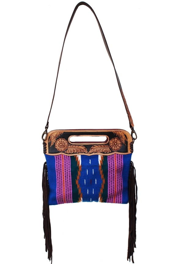 Women's Western Handwoven Wool Rodeo Cowgirl Purse Shoulder Handbag 27FK35