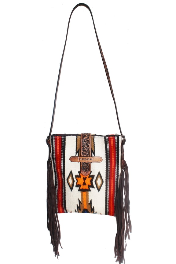 Women's Western Handwoven Wool Rodeo Cowgirl Purse Shoulder Handbag 27FK63