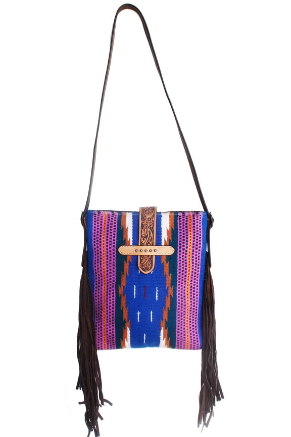 Women's Western Handwoven Wool Rodeo Cowgirl Purse Shoulder Handbag 27FK66