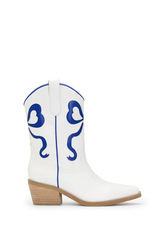 Women’s Western Low Heel Cowboy Ankle High Boots with Bow Trend