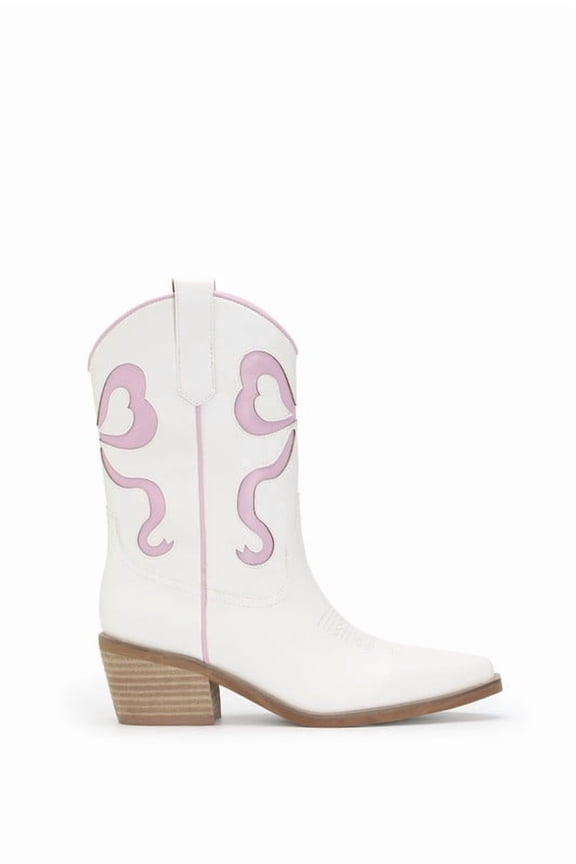 Women’s Western Low Heel Cowboy Ankle High Boots with Bow Trend